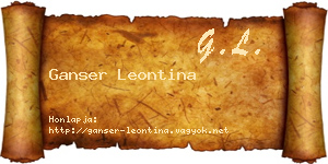 Ganser Leontina névjegykártya